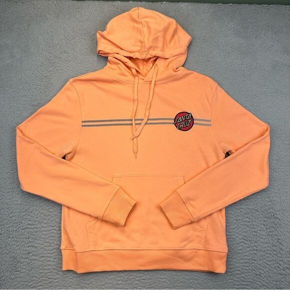 Santa Cruz Hoodie‎ Womens Small Orange Pullover Hooded Sweater Cycling Mountain - Picture 1 of 13